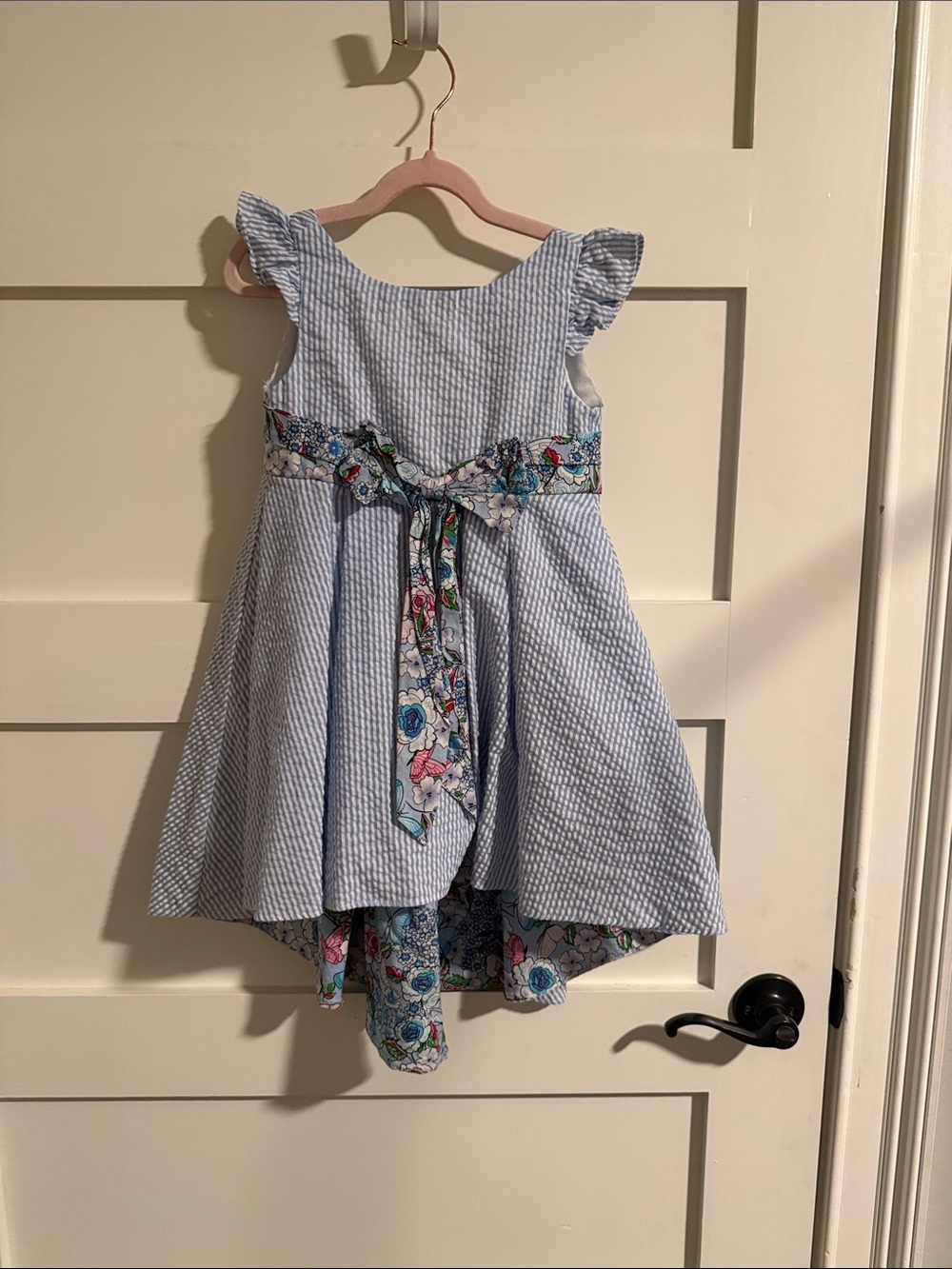 Rare Editions Dress with Floral Tie